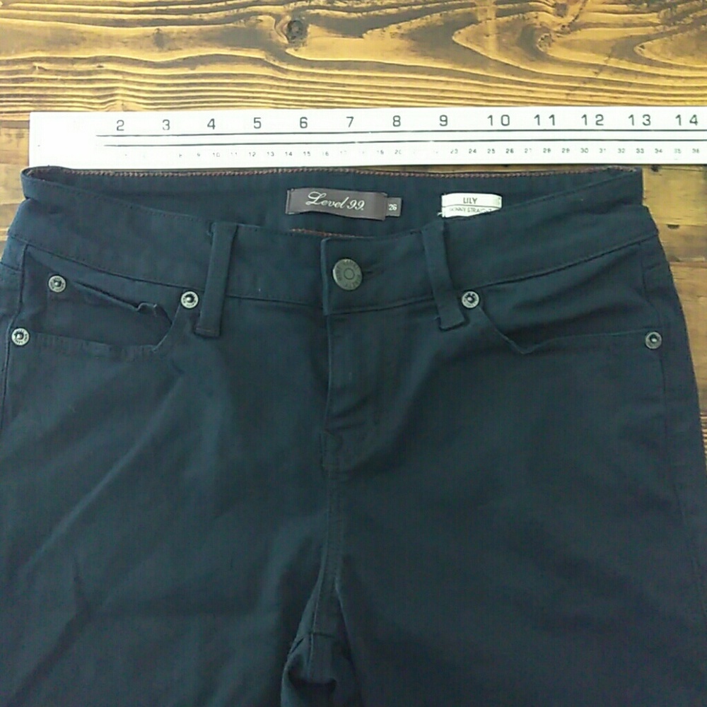 Level 99 Lily skinny straight navy blue pants - Picture 4 of 8